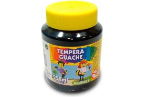 TEMPERA GUACHE ACRILEX PT 250ML PRETO