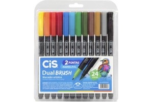 MARCADOR DUAL BRUSH CIS 24 UNI AQUARELÁVEL