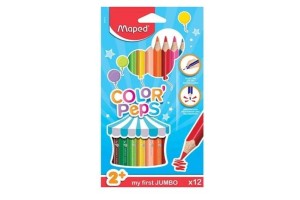 LAPIS DE COR COLOR PEPS JUMBO 12 CORES MAPED