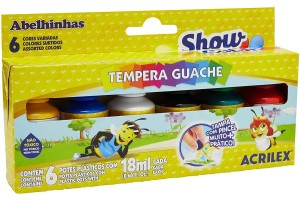 TEMPERA GUACHE SHOW COM PINCEL 18 ML ACRILEX