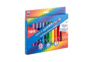 CANETINHA HIDROCOR PONTA GROSSA TRIS 12 CORES