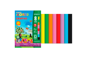 BLOCO PAPEL CRIATIVO NOVAPRINT 32 FLS 8 CORES