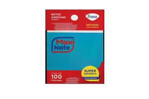 BLOCO AUTO ADESIVO MAXI NOTE AZUL 76MMX76MM NEON C 100 FLS
