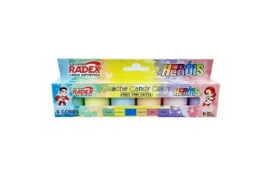 TINTA GUACHE CANDY COLOR RADEX 6 CORES 15ML TONS PASTEL