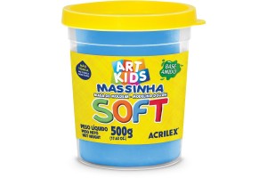 MASSA DE MODELAR ACRILEX PT 500G AZUL
