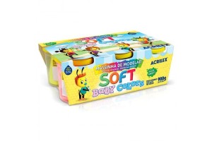MASSA DE MODELAR ACRILEX SOFT BABY COLORS 6X150G